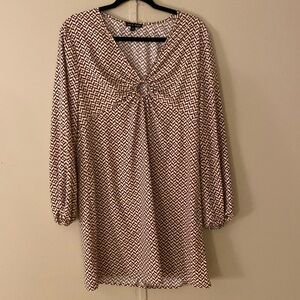 Pattern dress mini,brown and cream color, good condition never worn